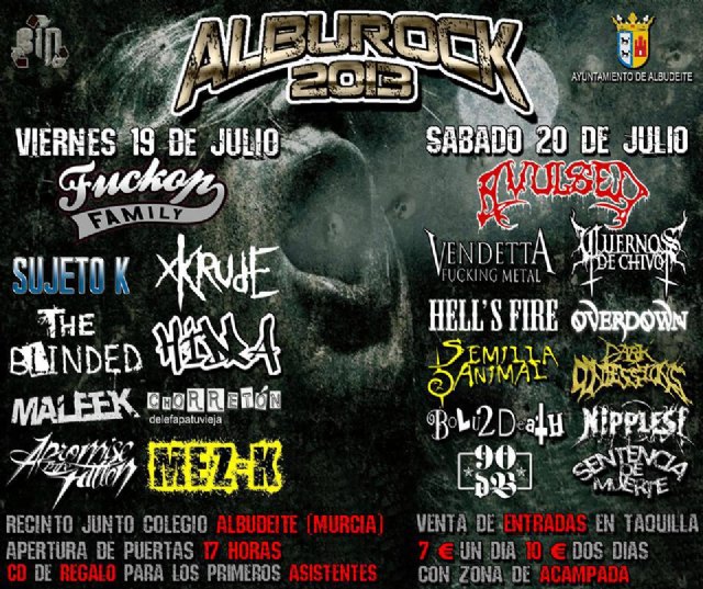 Este próximo fin de semana vuelve a la localidad murciana de Albudeite el festival Alburock
