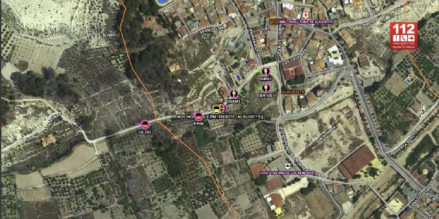 Incendio agrícola cerca de casco urbano de Albudeite