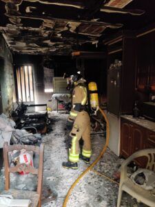 Incendio de una vivienda en Albudeite